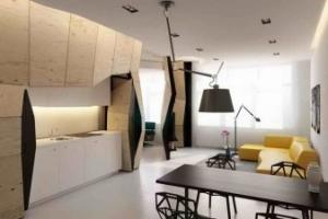 Стиль «минимализм»: утонченный аскетизм в интерьере квартиры Минималистичный интерьер квартиры с яркой стеной